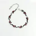 pulsera plata quemada marquesitas circones rojos.webp