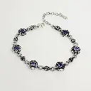 PULSERA PLATA QUEMADA CRISTAL VIOLETAS.webp