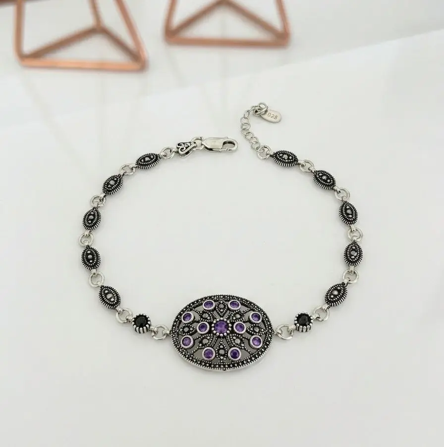 PULSERA PLATA 925 QUEMADA VIOLETA.webp