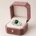 Anillo en Plata ley 925 cristal verde oval.webp