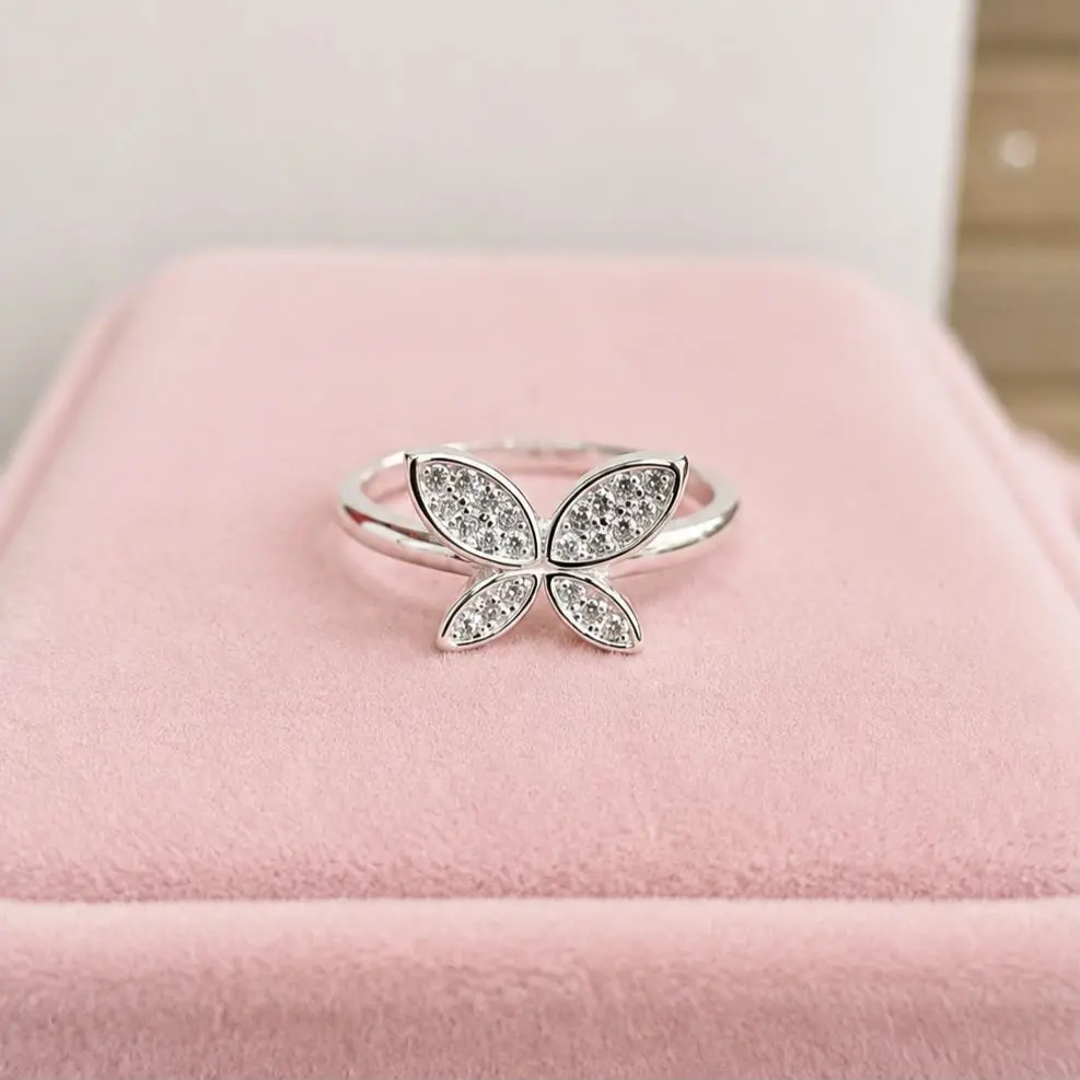 ANILLO PLATA LEY 925 MARIPOSA CIRCONES BLANCOSS.webp