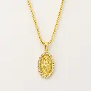 [G-CDD-230] Cadena en rodinado gold cadena especial dije microcirconia virgen Milagrosa.webp