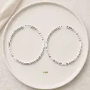 Arete argolla lisa tubular 6cm plata 925