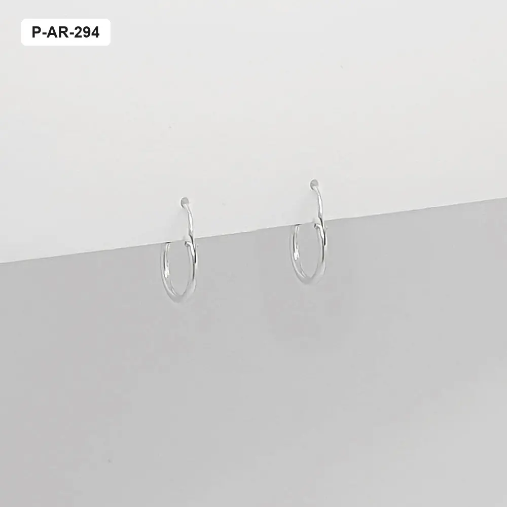 *ARGOLLA PLATA 925 LISA GANCHO ANZUELO 1CM