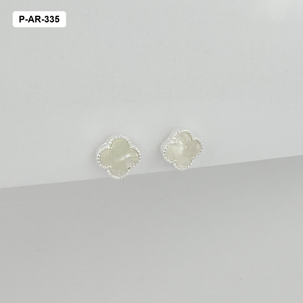 Topos en plata ley 925 van cleef medianos nácar