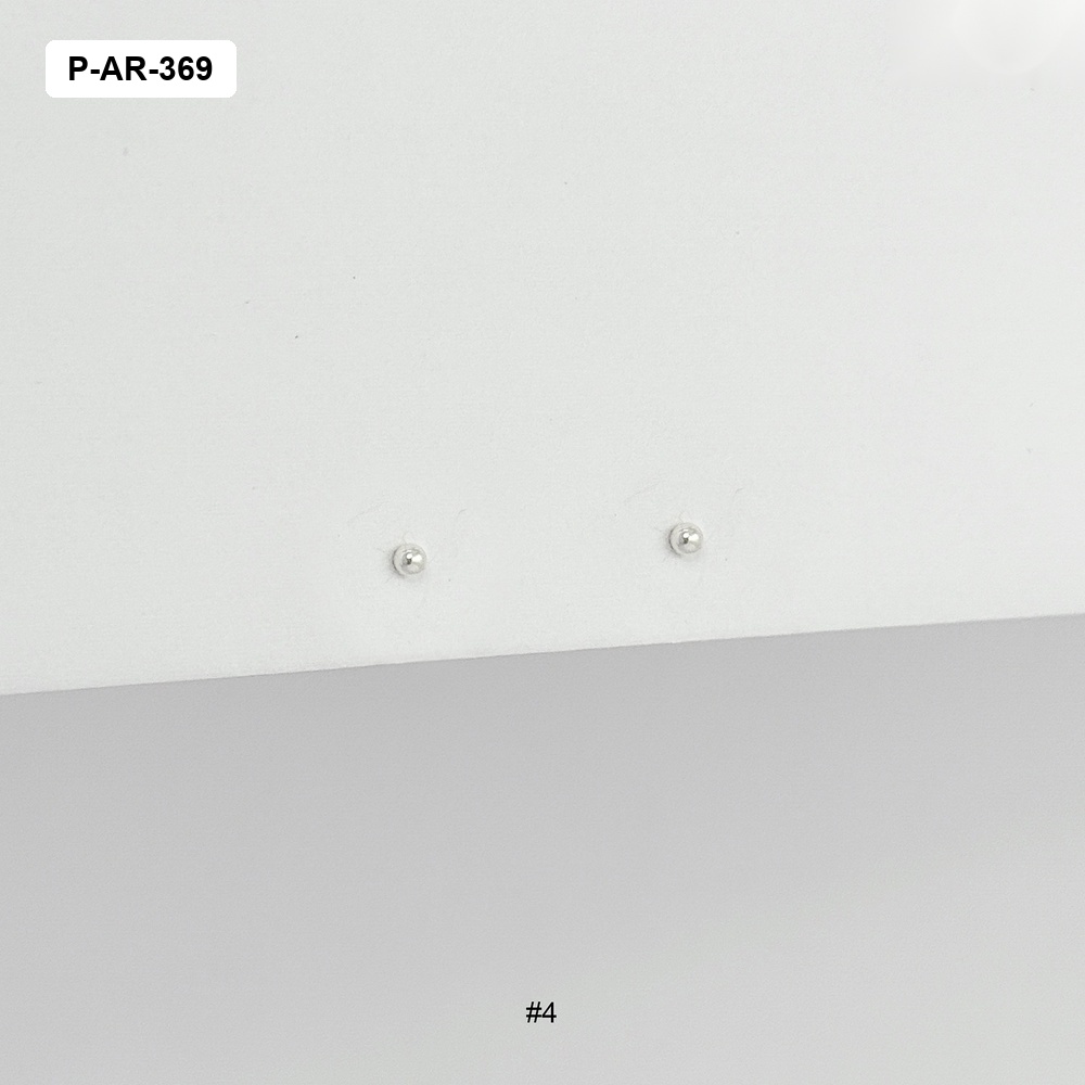 Topos en plata ley 925 bola #4