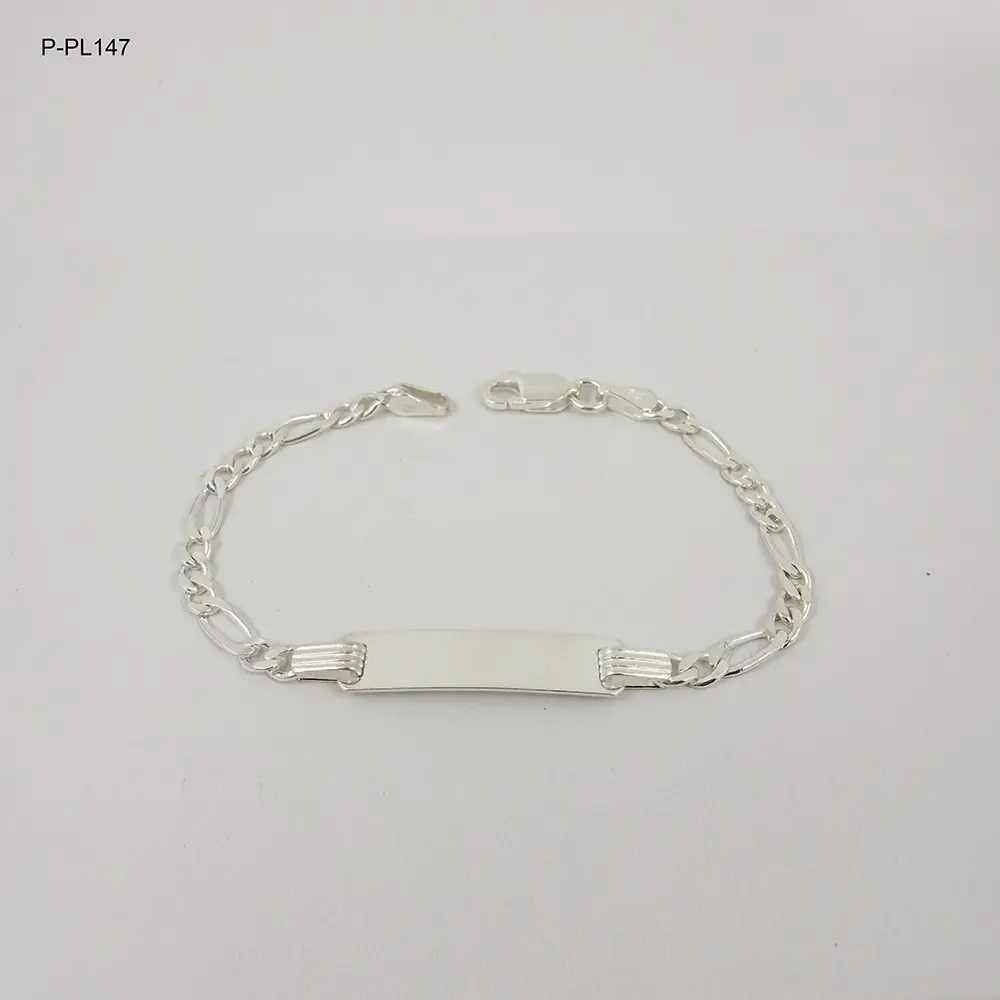 Pulsera en Plata Ley 925 Esclava para niños tejido cartier 14cm