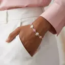 Pulsera plata ley 925 cristal violeta búho