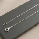 Cadena en Plata ley tejido cola de ratón 45 cm