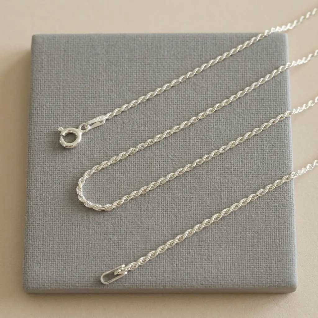 Cadena en Plata ley cordón 55 cm