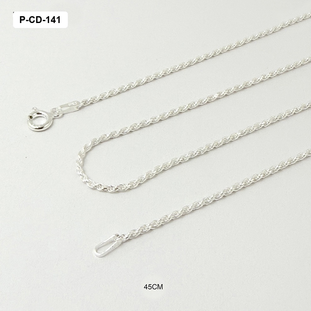 *CADENA PLATA 925 TEJIDO CORDÓN 45 CM