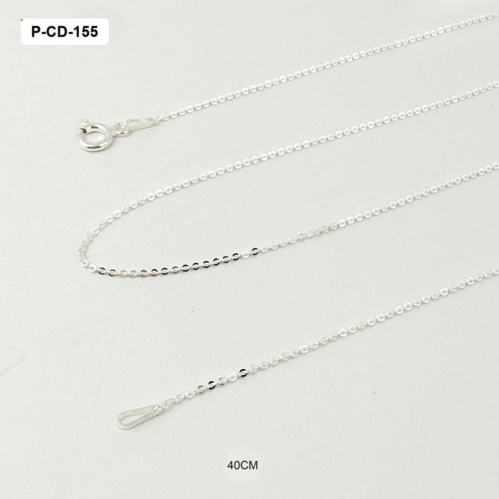 *CADENA PLATA 925 TEJIDO FORZADA EXTRA DELGADA 40CM