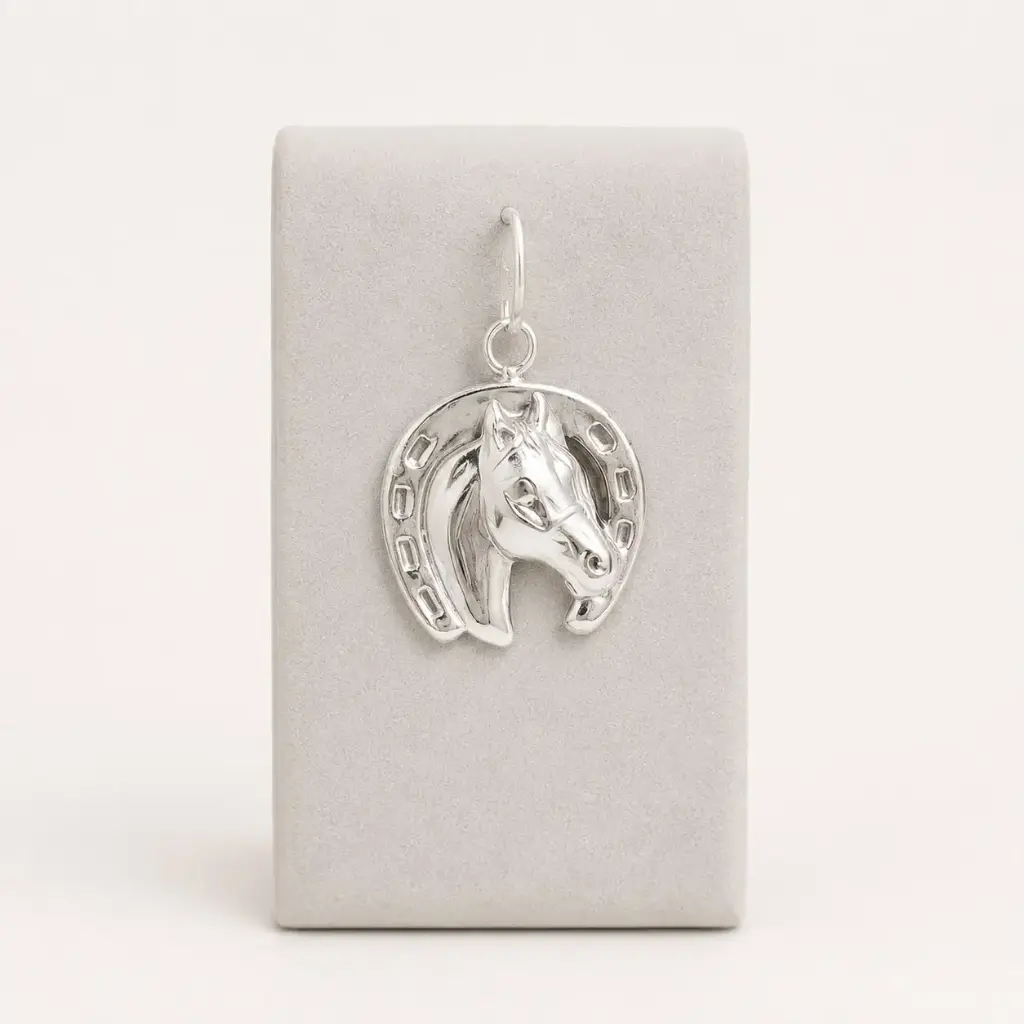 Dije plata 925 herradura caballo 2 cm