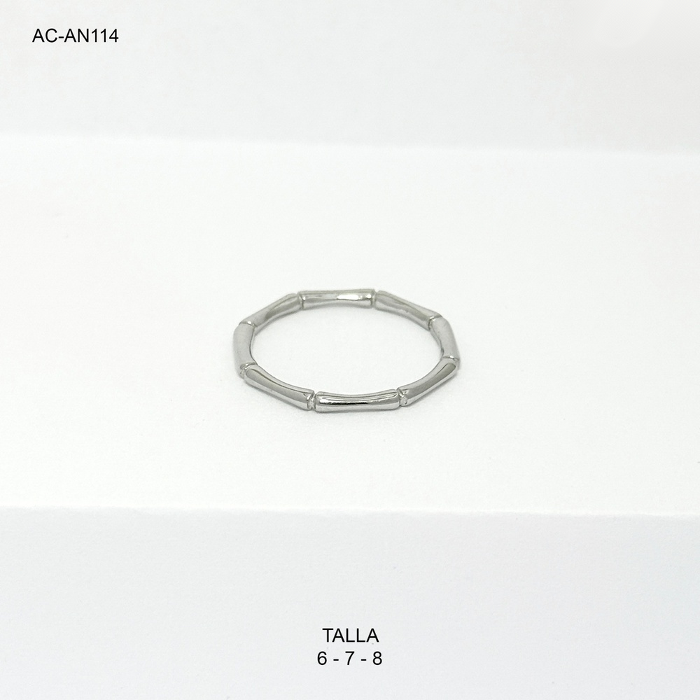 Anillo en acero silver aro simple