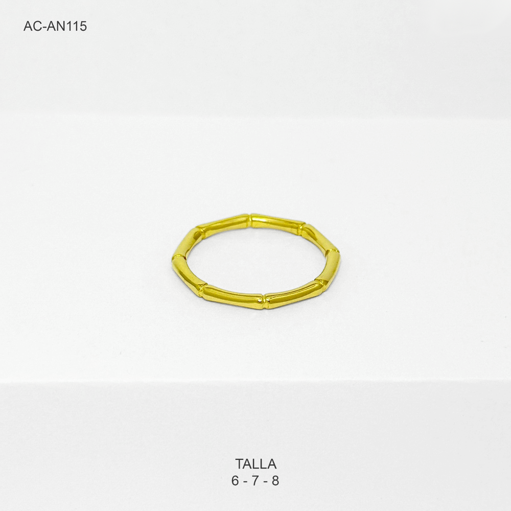 Anillo en acero gold aro simple