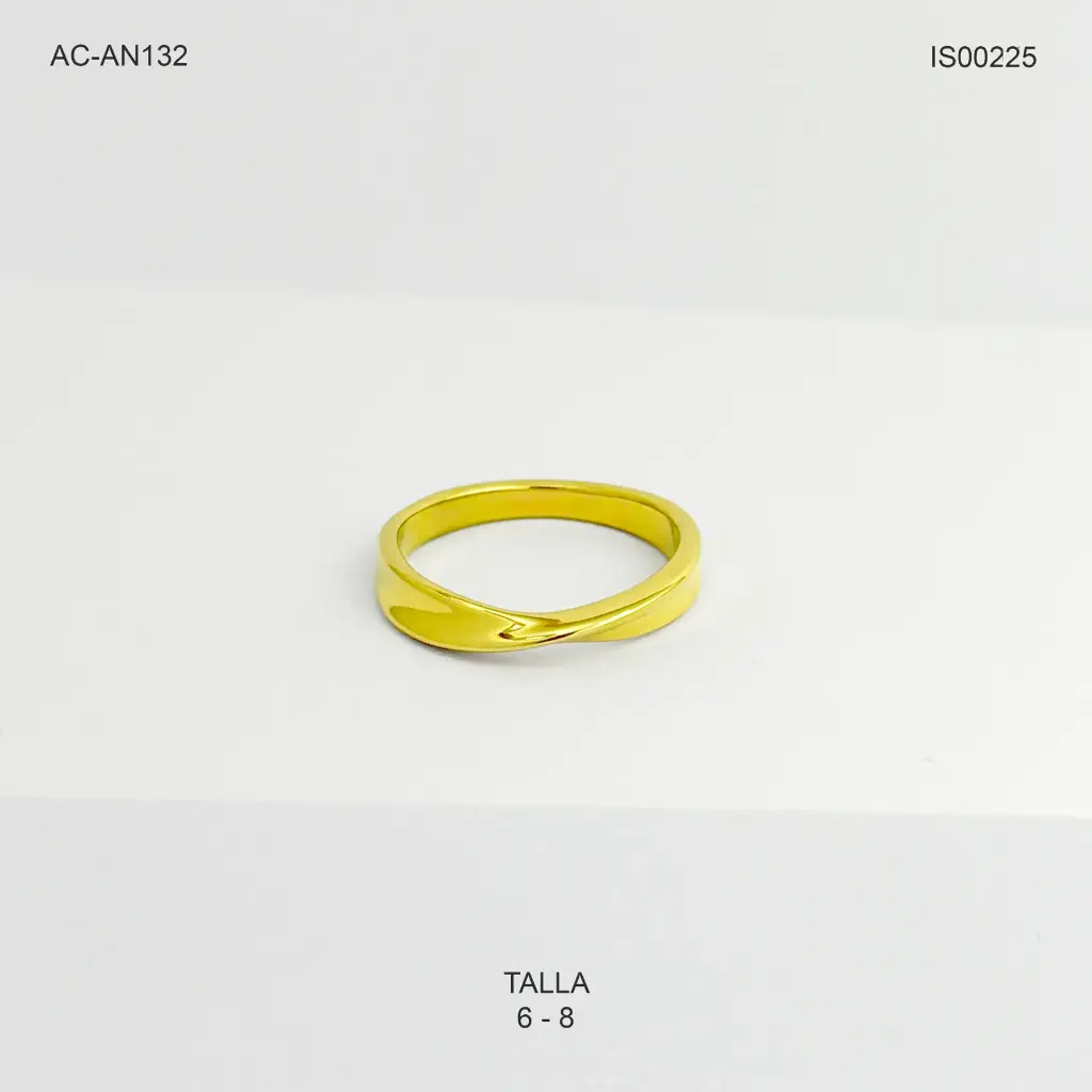 Anillo en acero gold aro