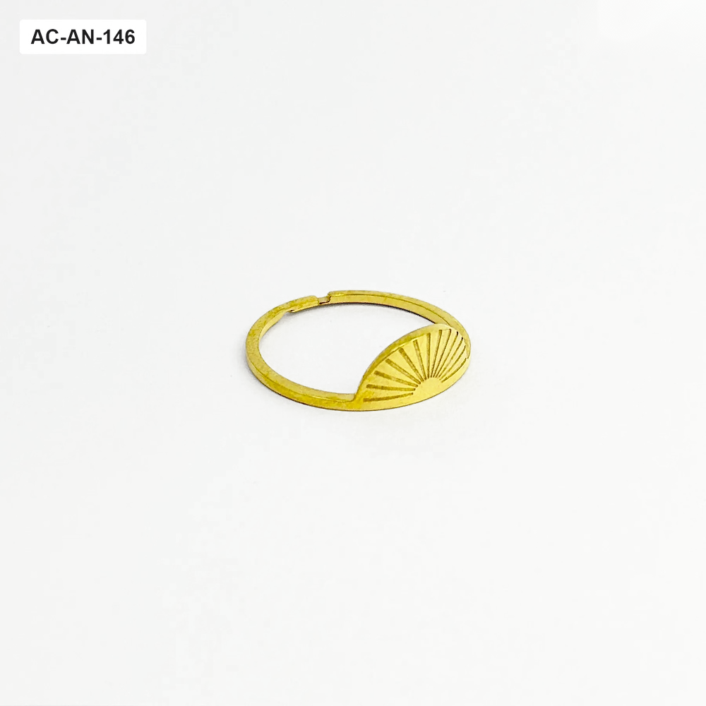 Anillo en acero gold horizonte