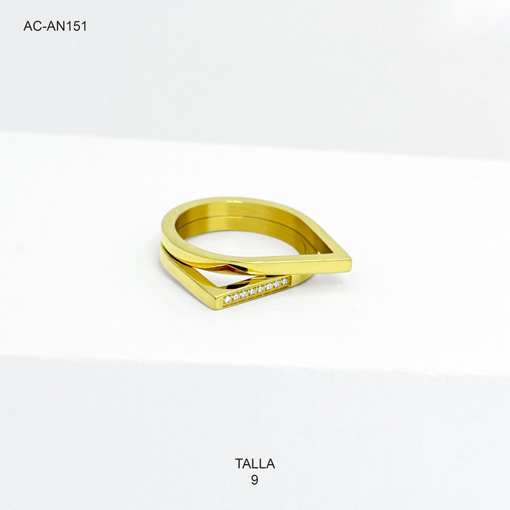 Anillo en acero gold circones surtido