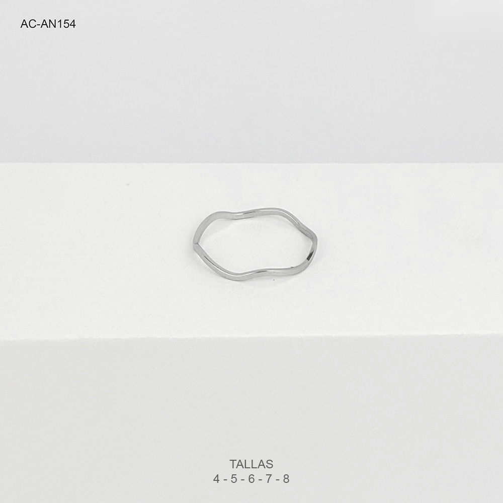 *ANILLO EN ACERO SILVER ARO EXTRA DELGADO 