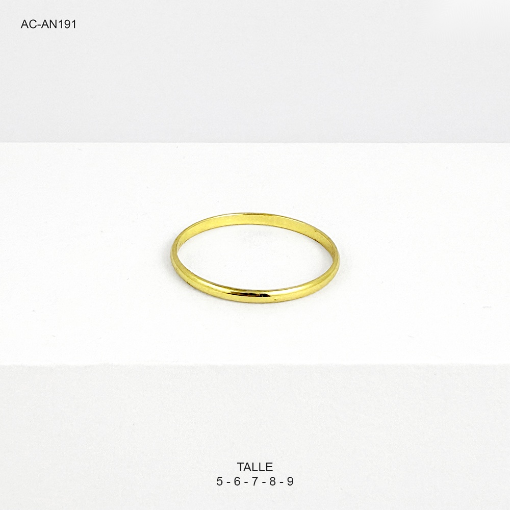 *ANILLO EN ACERO GOLD ARO EXTRA DELGADO