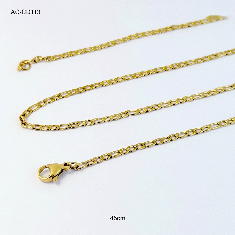 Cadena acero gold tejido cartier 2mm 45cm