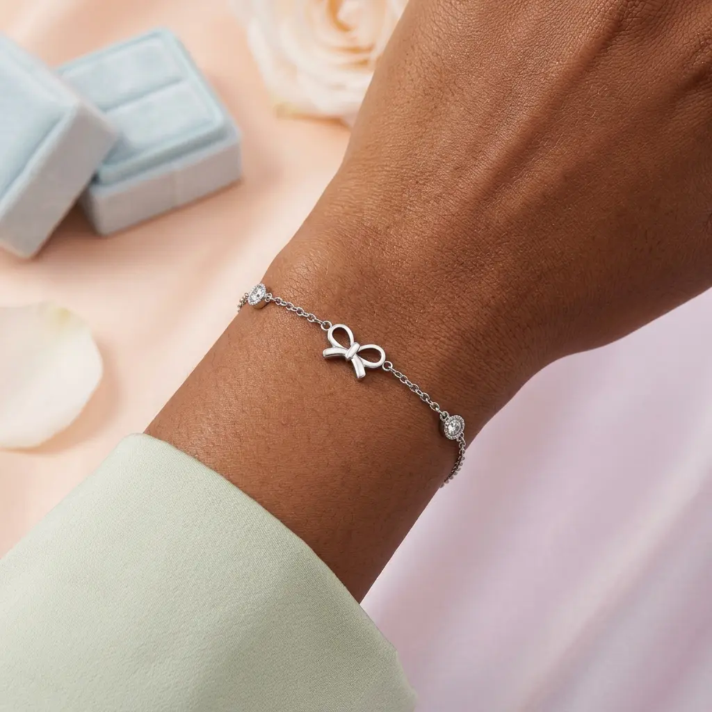 Pulsera en acero silver lazo