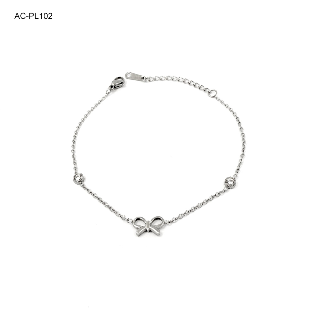 Pulsera en acero silver lazo