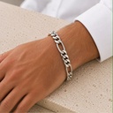 Pulsera en acero silver tejido cartier 7mm hombre 21 cm