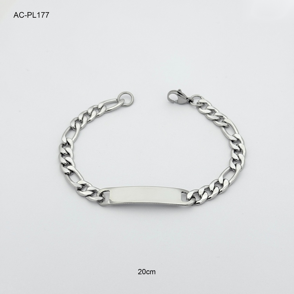 Pulsera esclava en acero silver cartier 6mm 20cm