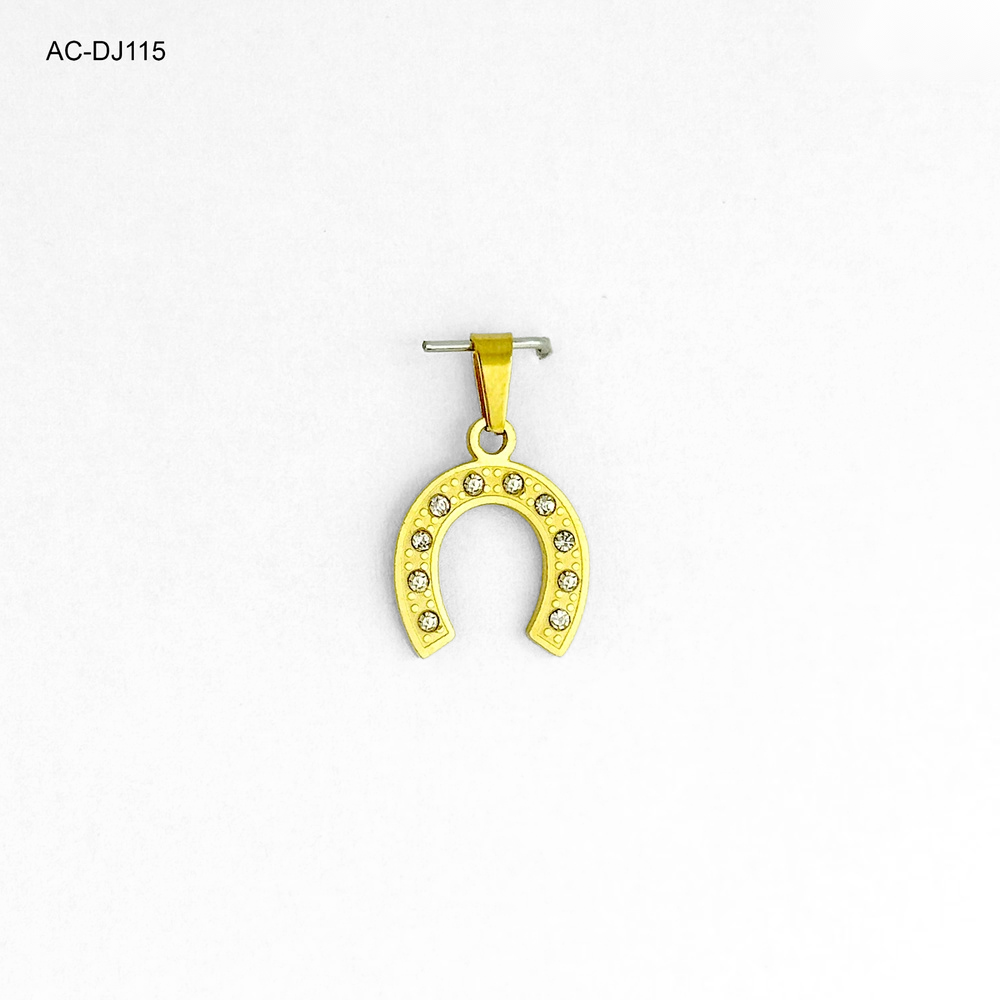 Dije en acero gold herradura circones 1,3cm
