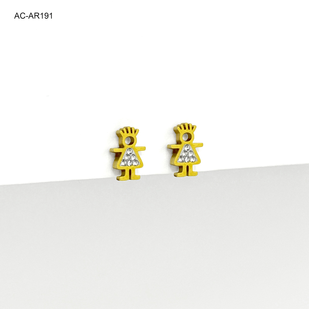 Topo gold mediano figuras cristal tornasol acero modelo 3