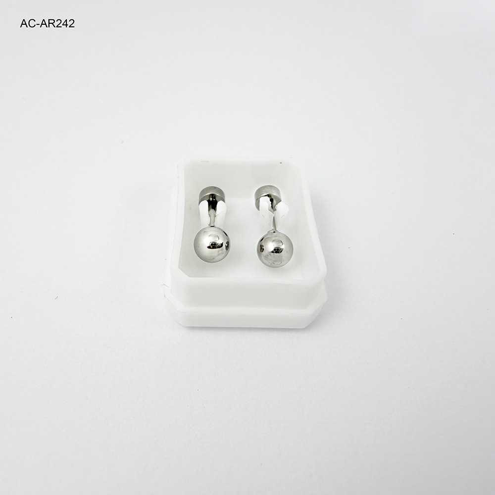 *TOPO EN ACERO SILVER ROSCA DE SEGURIDAD BOLA #5