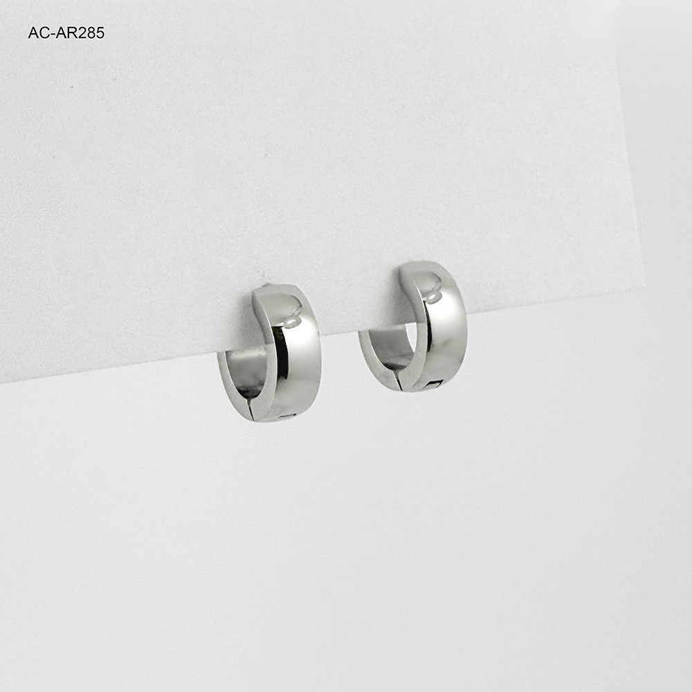 *ARGOLLA HUGGIE ACERO SILVER 1CM - 4M