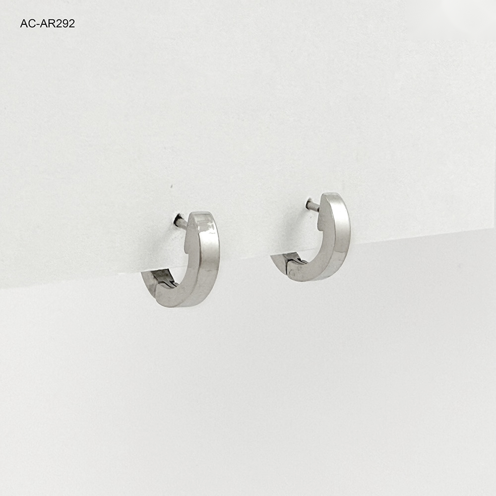 *ARGOLLA HUGGIE ACERO SILVER 1.3CM