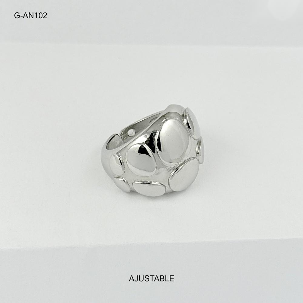 Anillo silver caparazon tortuga rodinado