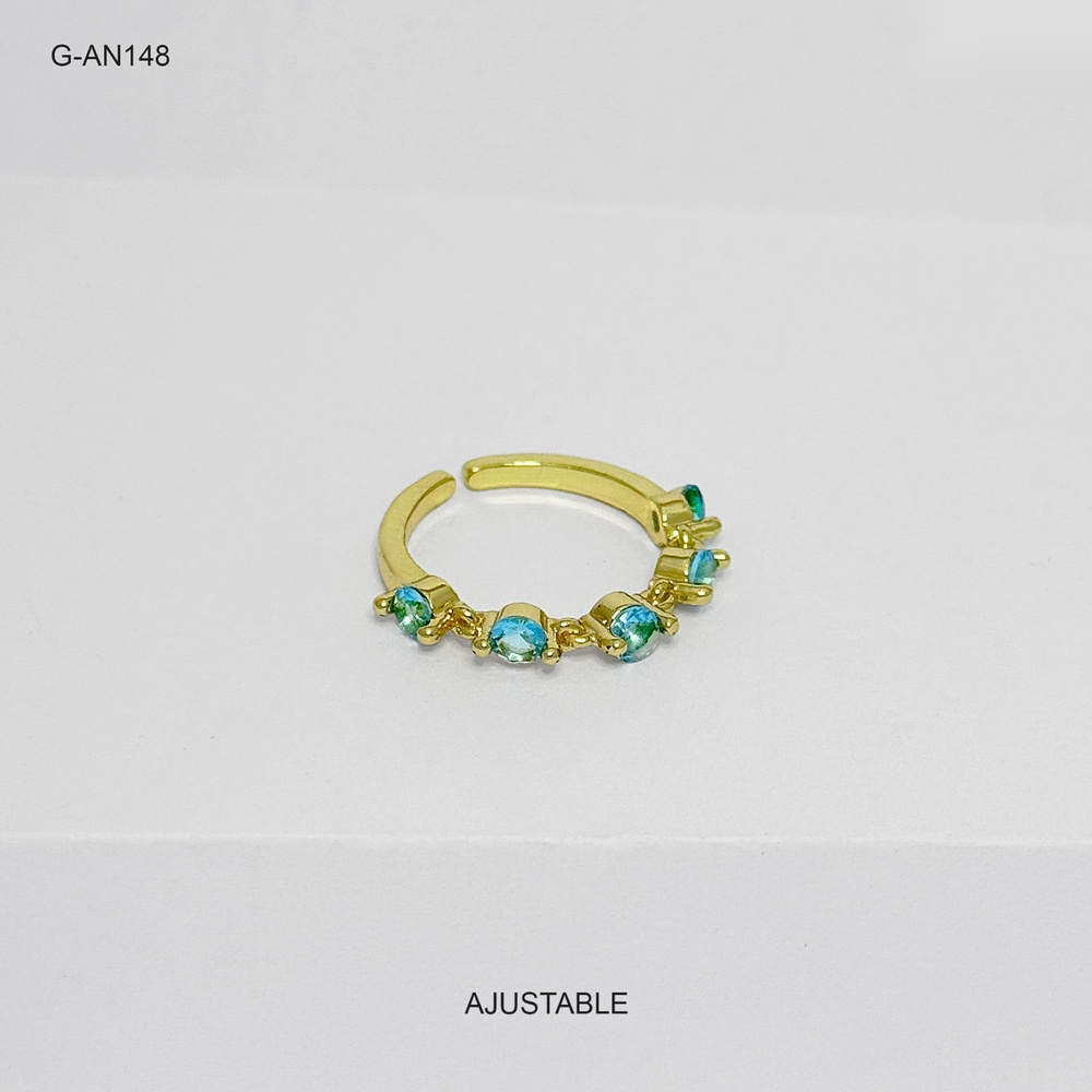 Anillo gold circones varios colores rodinado