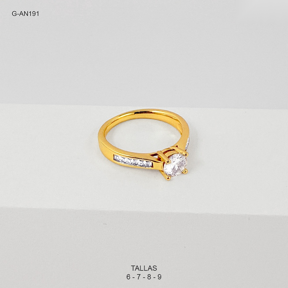 *ANILLO RODINADO ESPECIAL ENJOYADO CIRCON Y CRISTALES