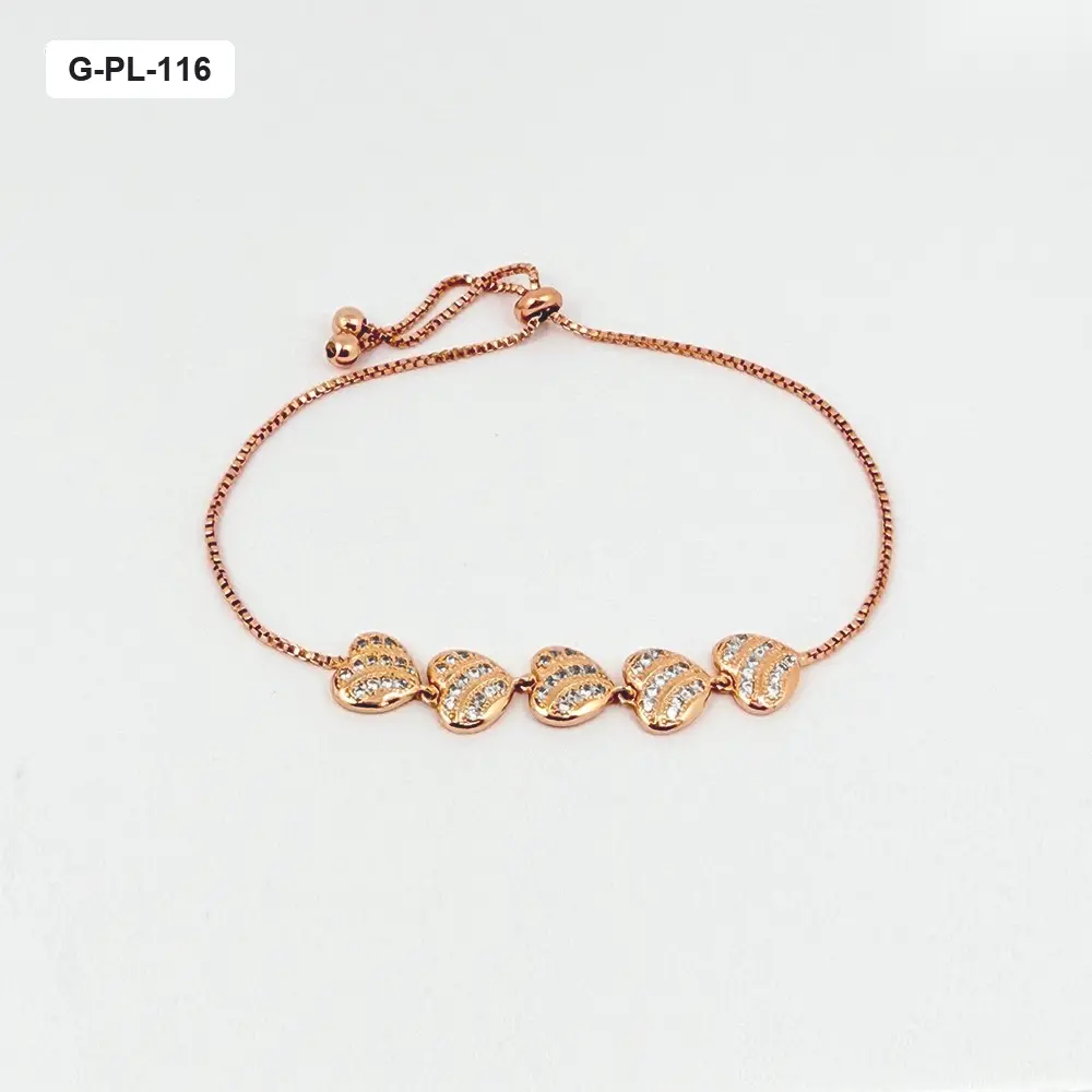 *PULSERA EN RODINADO GOLD SISTEMA AJUSTABLE CIRAZONES MICROCIRCONES BLANCOS