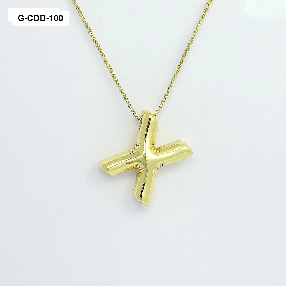 Cadena dijes  gold letras maxichunky rodinado
