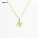 Cadena dijes gold letras perlas  rodinado