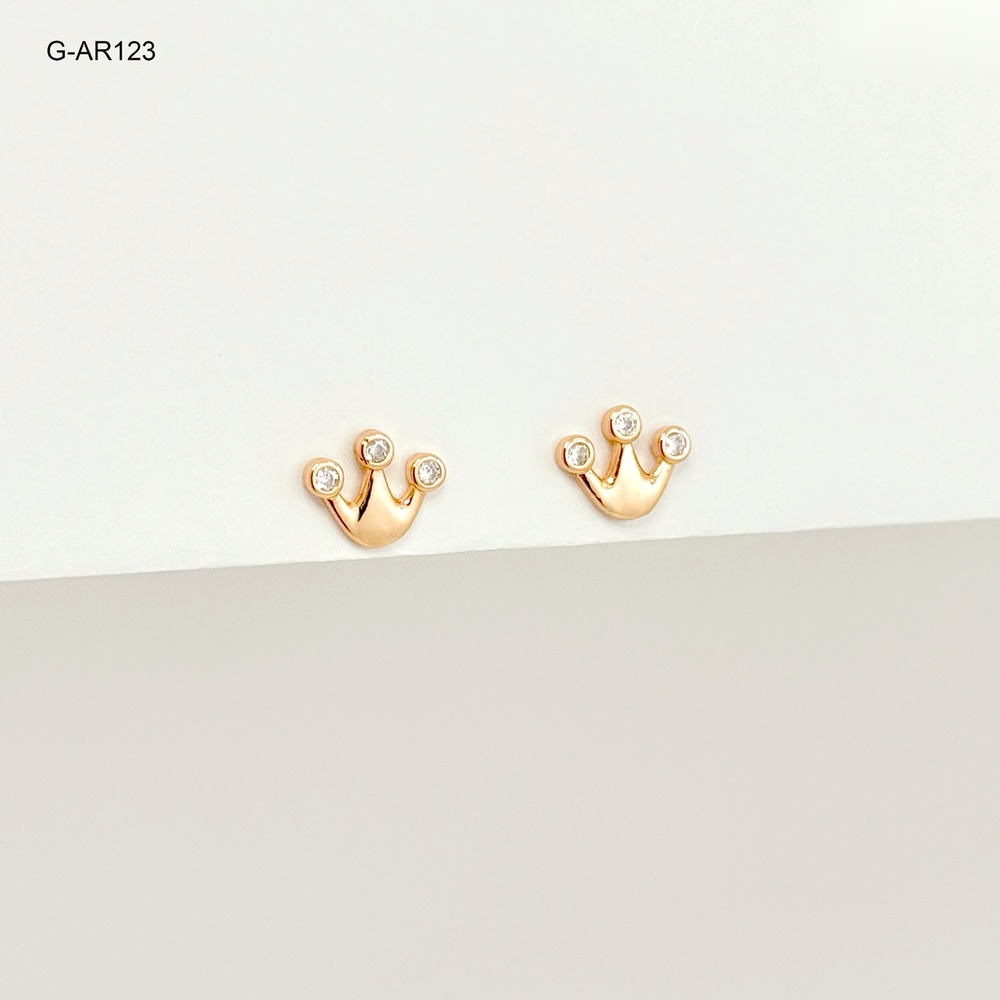 *ARETE RODINADO GOLD ROSE TOPO CORONA