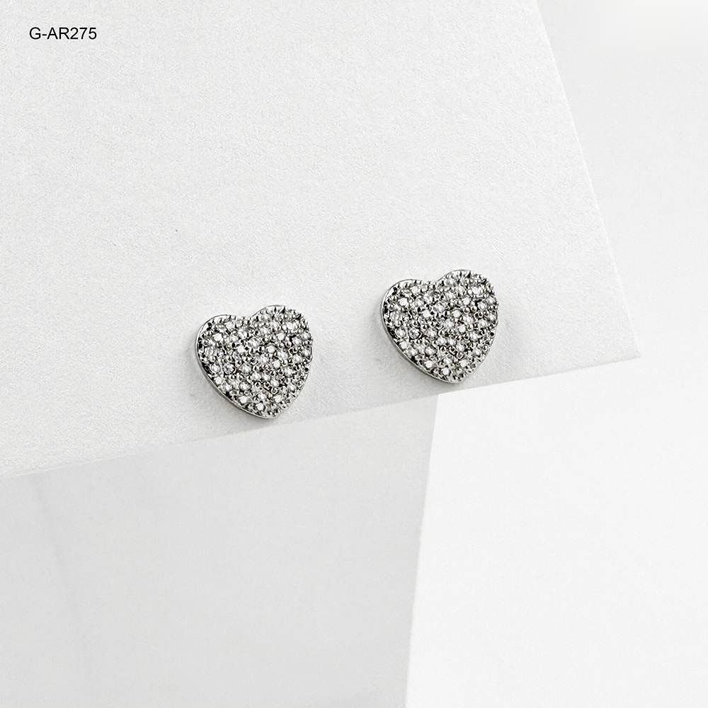 *TOPO EN RODINADO SILVER CORAZÓN MICROCIRCONES