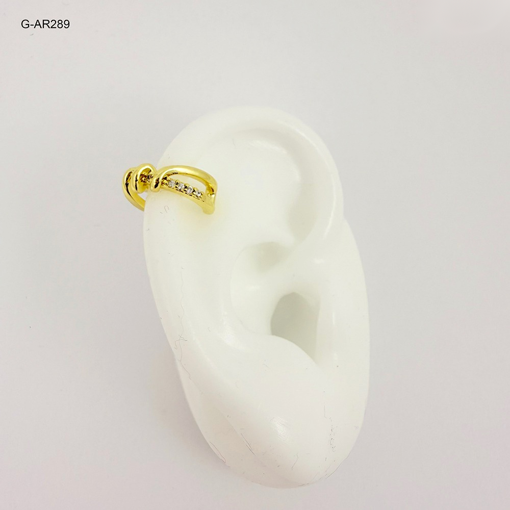 *ARETE EN RODINADO GOLD EAR CUFF NUDOS