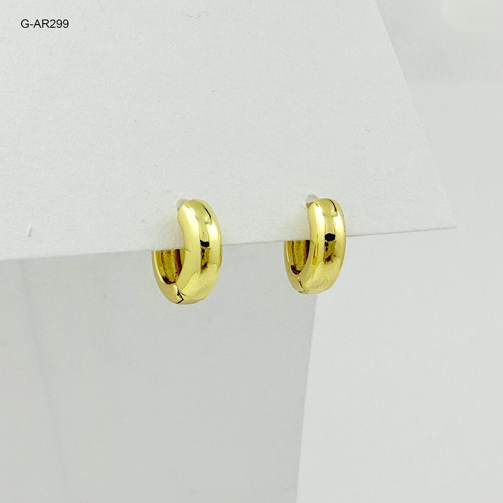 Argolla huggie rodinado gold chunky mini 1 cm