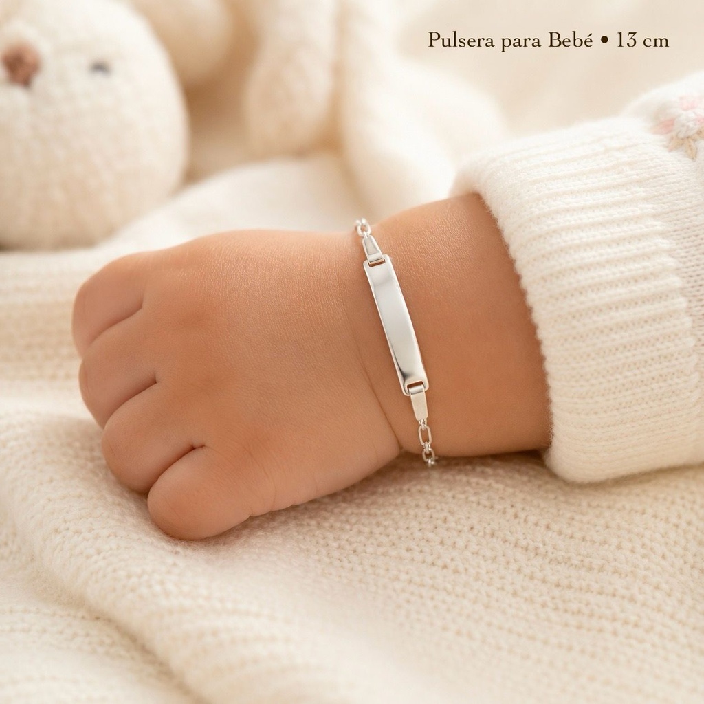 Pulsera en plata ley 925 esclava cartier bebé 13 cm