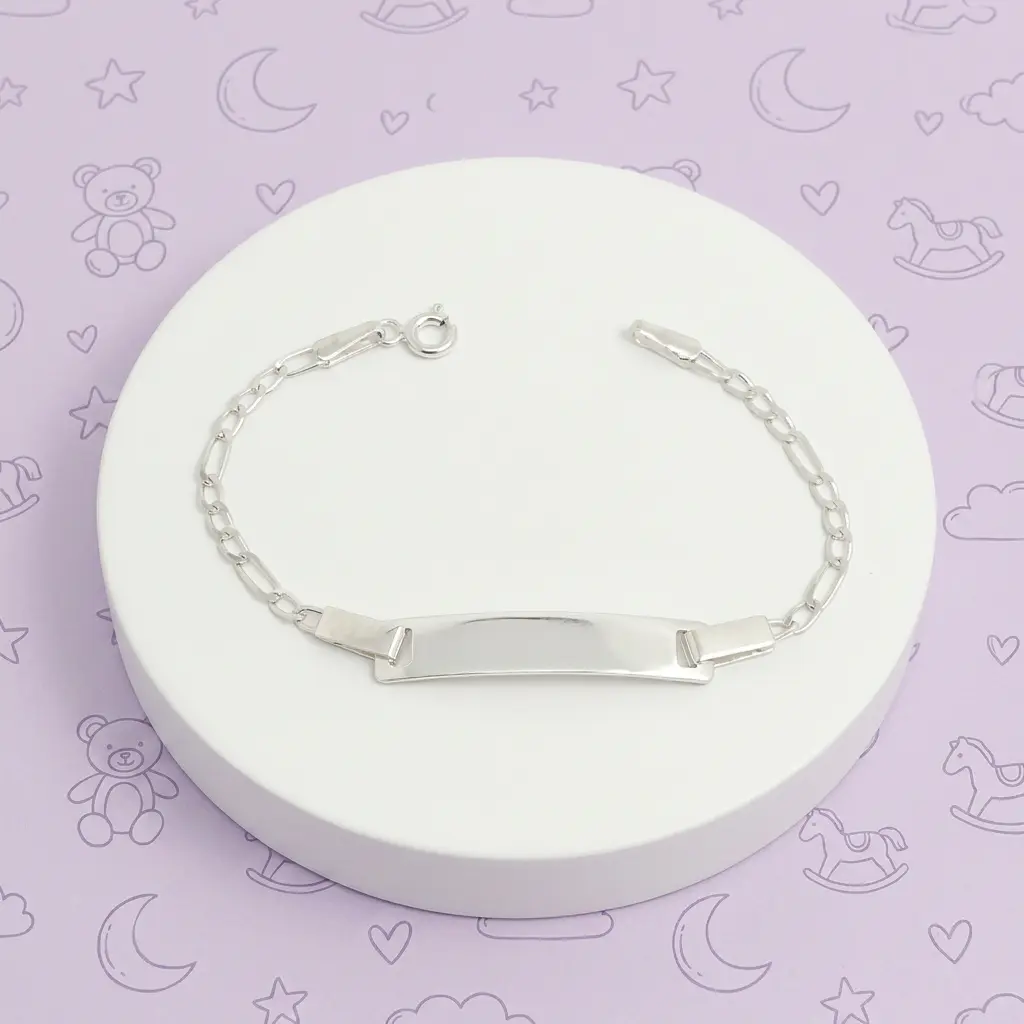 Pulsera en plata ley 925 esclava cartier bebé 13 cm