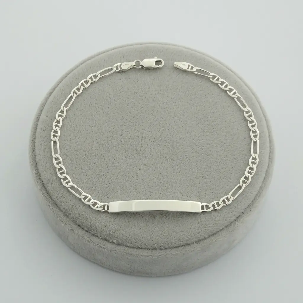 Pulsera esclava en Plata ley 925 tejido cartier escalera / 21 cm