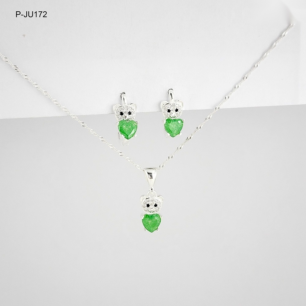 Juego en plata ley 925 thai osito