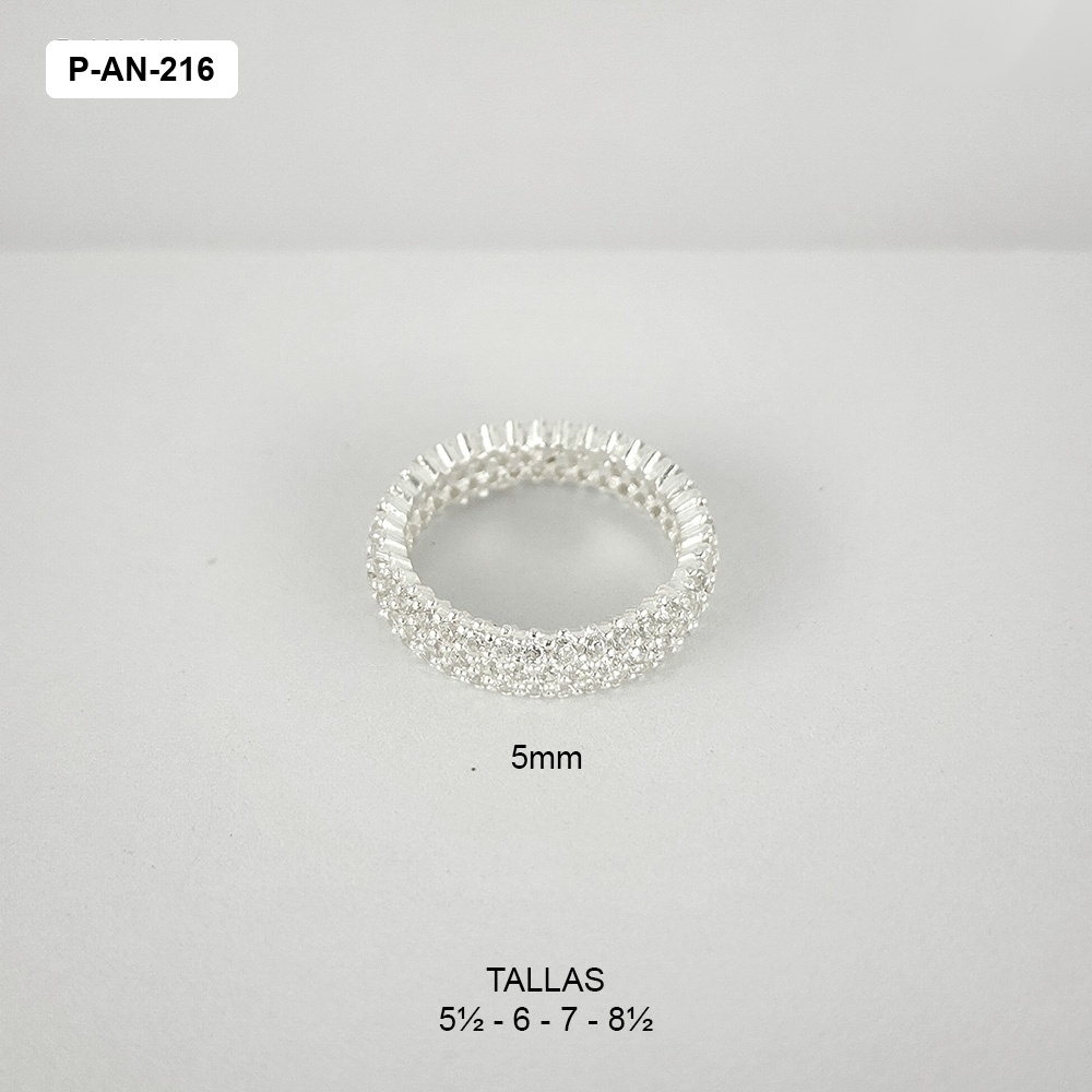 Anillo en plata ley 925 thai aro enjoyado 5mm