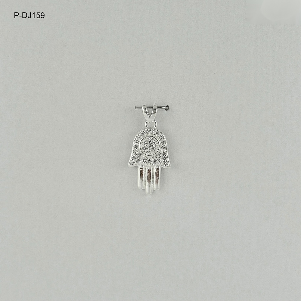 Dije plata ley 925 enjoyado mano hamsa color surtido
